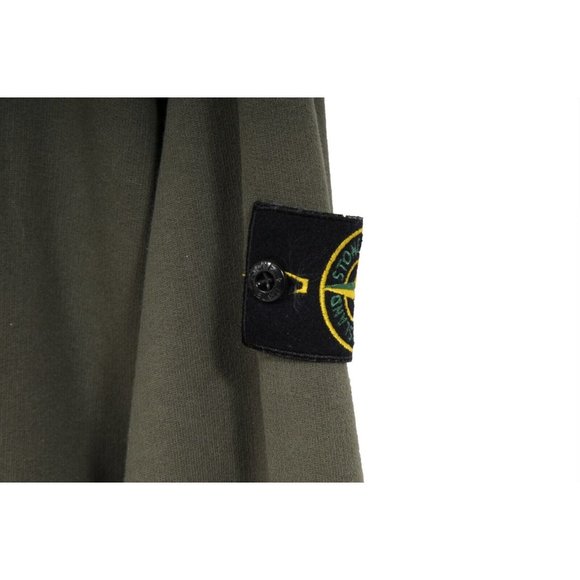 Stone Island Mens Hoodie Size XL Olive Green Compass Patch Logo Pullover Sweater - Picture 4 of 12